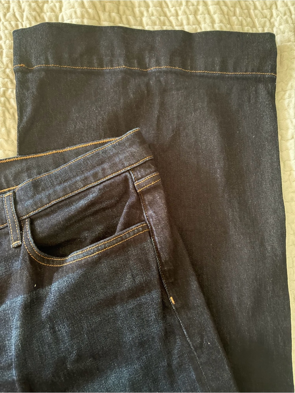 Joe's Jeans Dark Indigo Wide Leg High-Rise Jeans - Picture 13 of 15